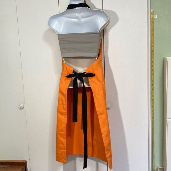 Jack o Lantern Pumpkin Halloween Cotton Kitchen baking Apron Pockets 35 x 27 in - Picture 4 of 8